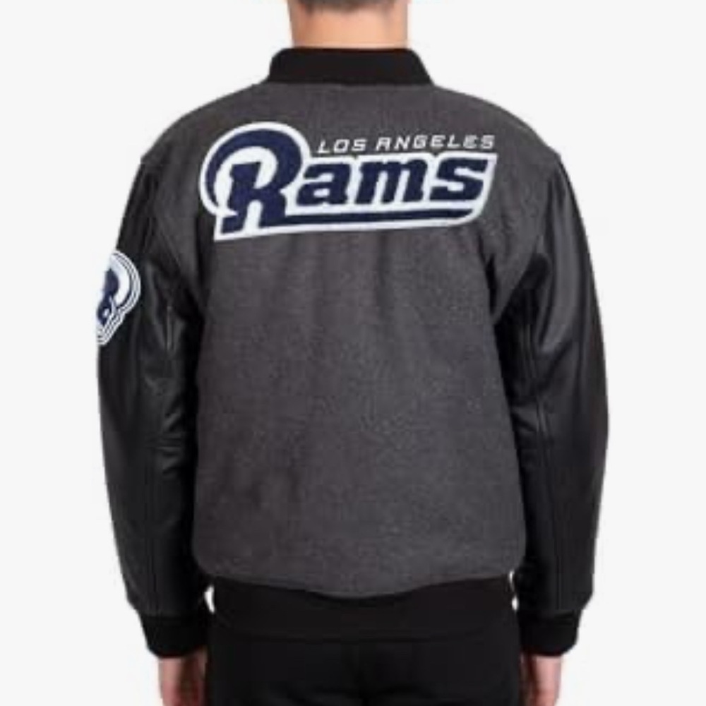 NFL Los Angeles Rams Kids Jacket - Black and Gray L 14-16 - Picture 2 of 9